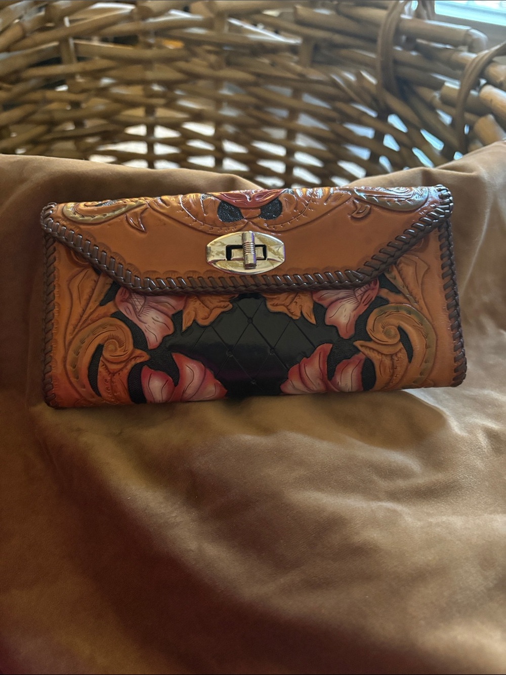 Vintage hand tooled wallet